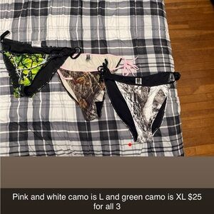 Camo Print Bikini Bottoms Set